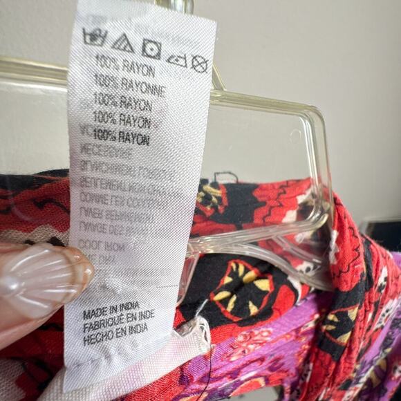 Free People Little Wing Boho Mix Print Kimono Duster Robe OS - Picture 5 of 10